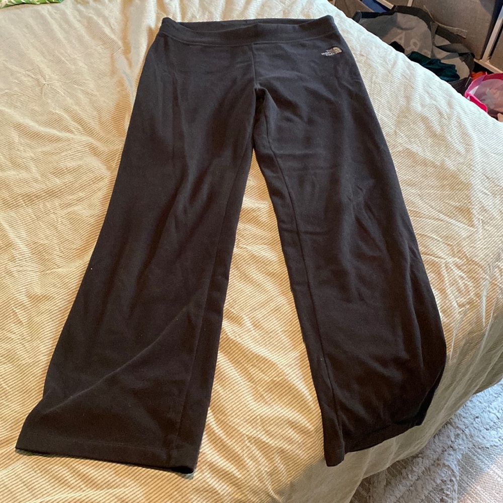 The North Face fleece black sweatpants. Women’s size M.